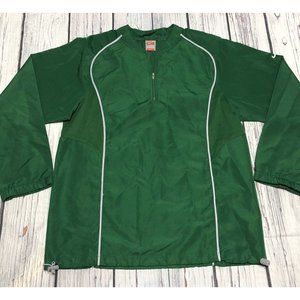 Vintage Y2K Nike Jacket Pine Green 1/4 Zip Track Jacket Long Sleeve Size Small